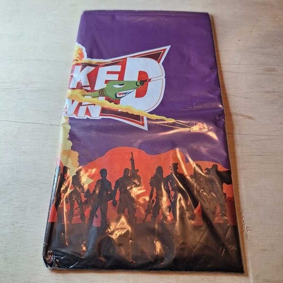 Knocked Down‎ Party Decoration Bundle Tablecloth Napkins Balloons Banner Orange - Picture 6 of 6